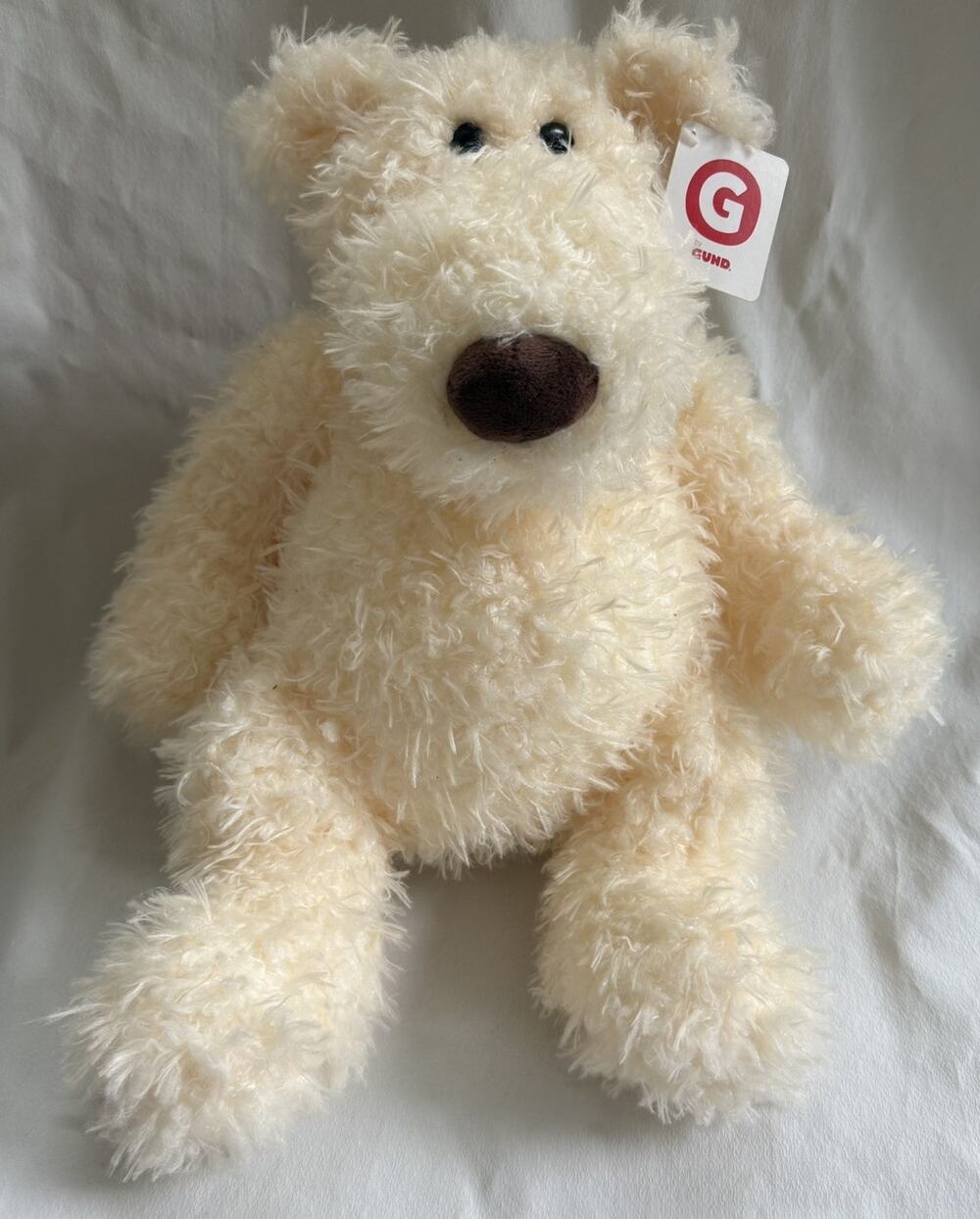 GUND Schlepp Cream Teddy Polar Bear Plush Shaggy Stuffed Animal 18" Long NWT